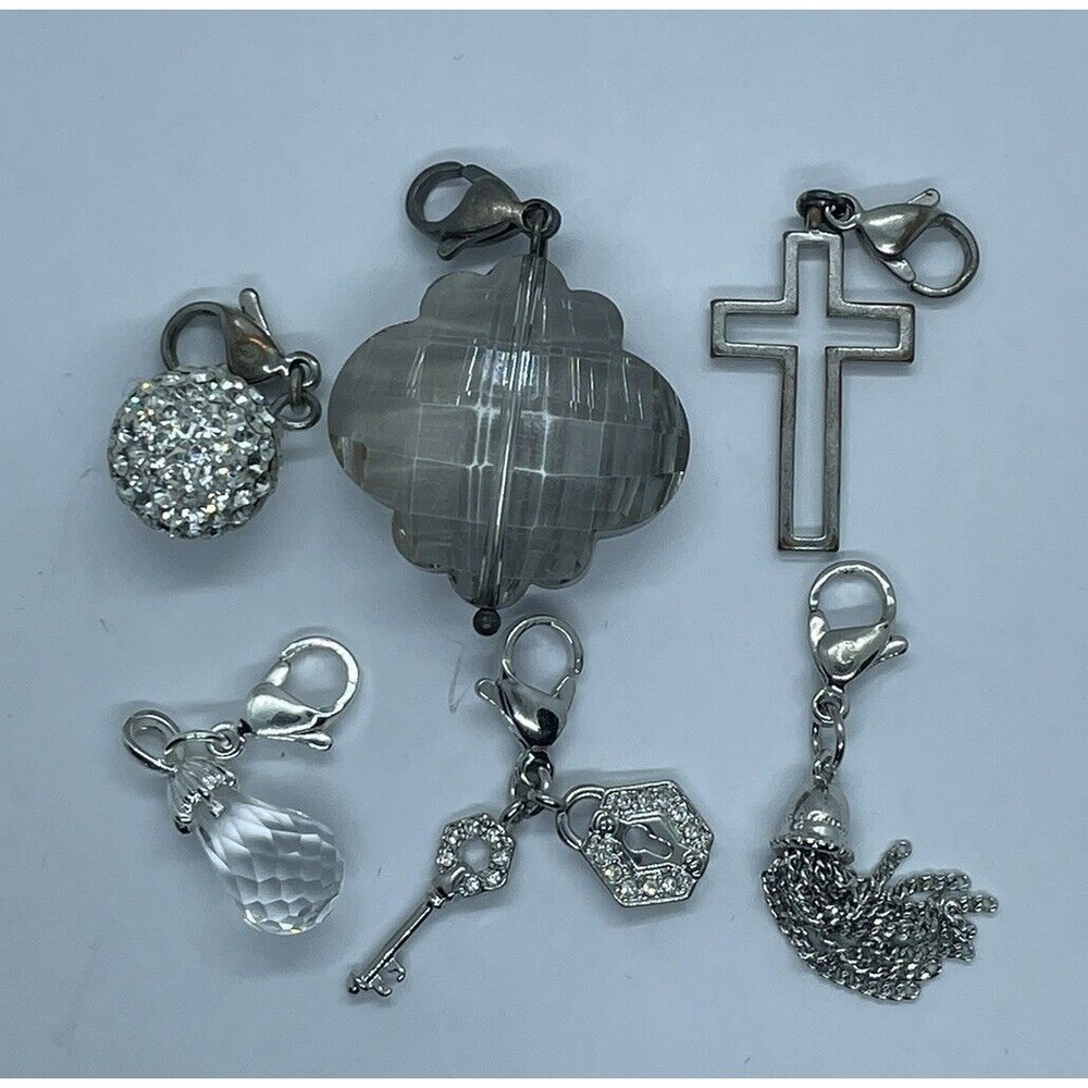 Origami Owl Lot Of 6 Silver Dangles